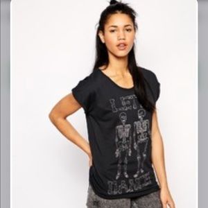 Worn By ASOS Small Let’s Dance Skeleton Short Sleeve Tee Shirt